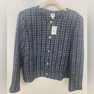 NWT J. Crew Collarless Blazer